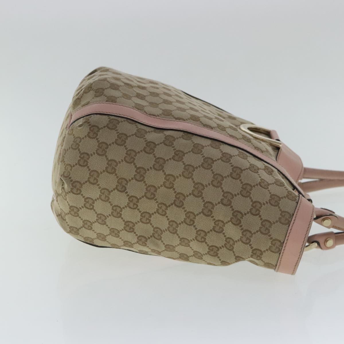 Gucci D-Ring Beige Canvas Tote Bag ()
