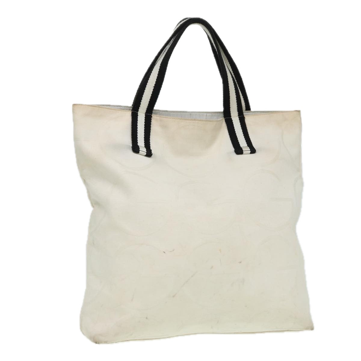 Gucci Cabas White Canvas Tote Bag ()