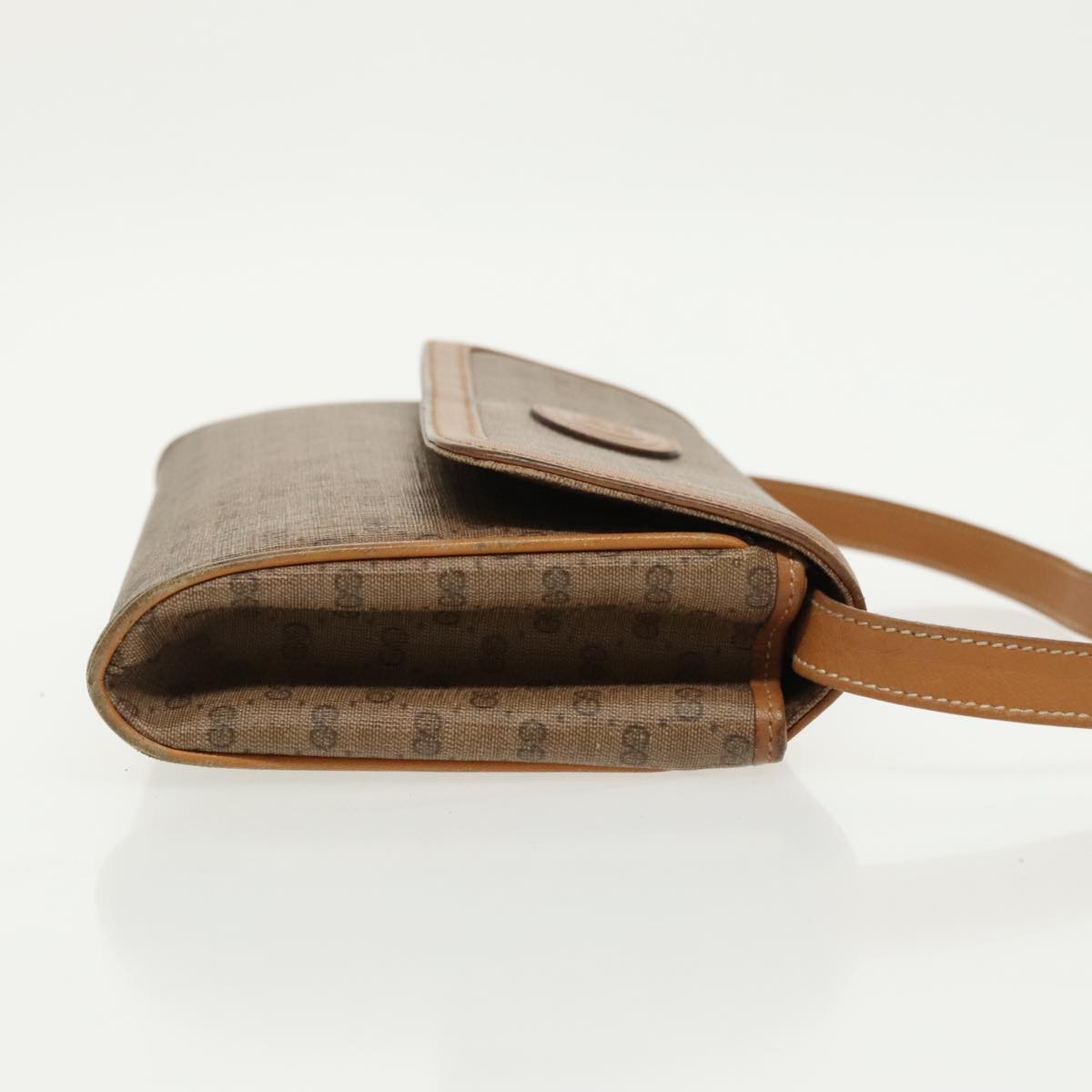 Gucci Micro Small Gg Canvas Brown Canvas Shoulder Bag ()
