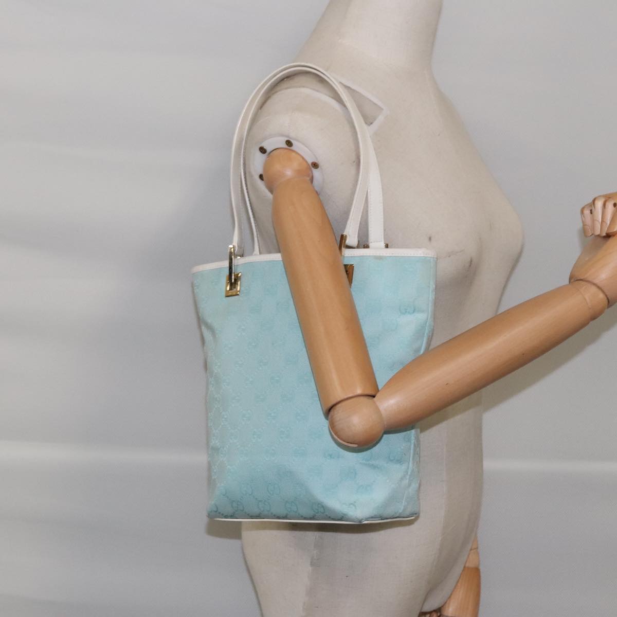 Gucci Blue Canvas Tote Bag ()