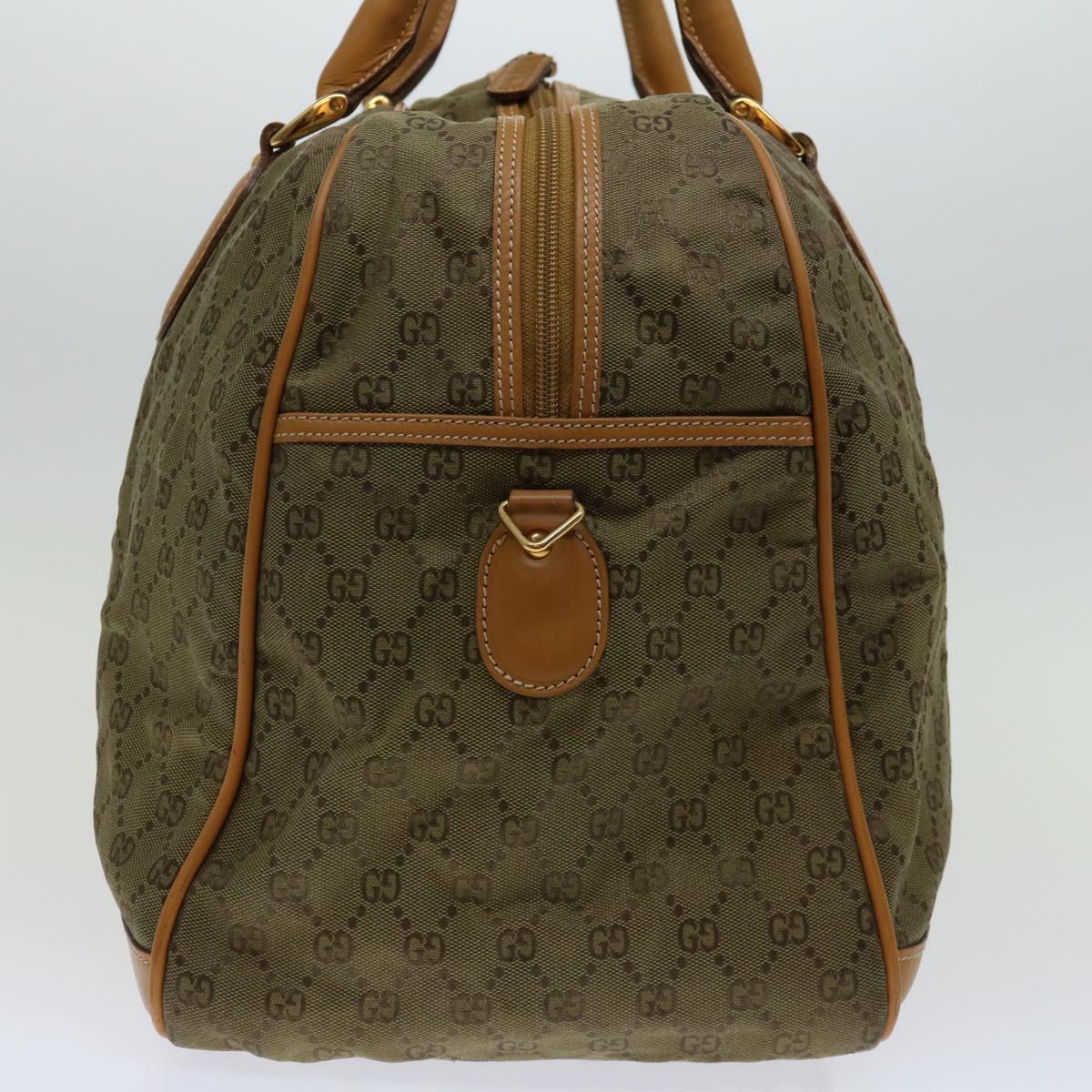 Gucci Gg Canvas Khaki Canvas Travel Bag ()