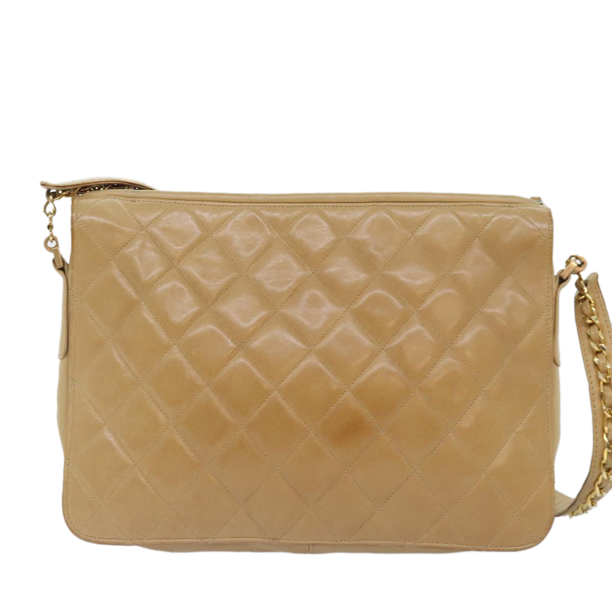 Chanel Camera Beige Leather Shoulder Bag ()