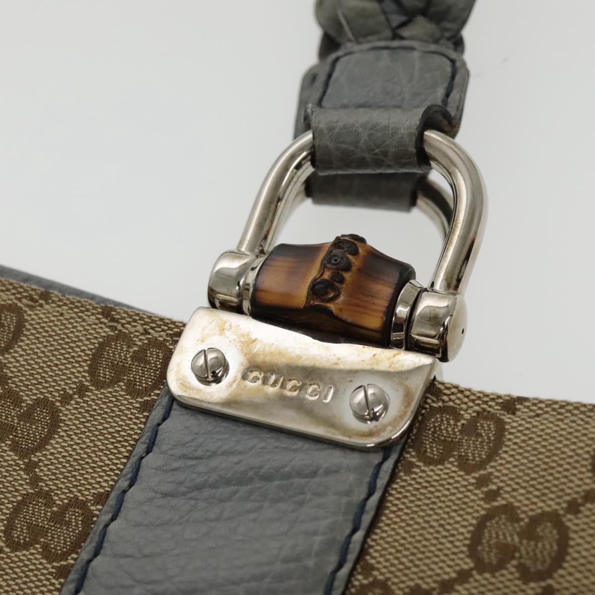 Gucci Bamboo Brown Canvas Tote Bag ()