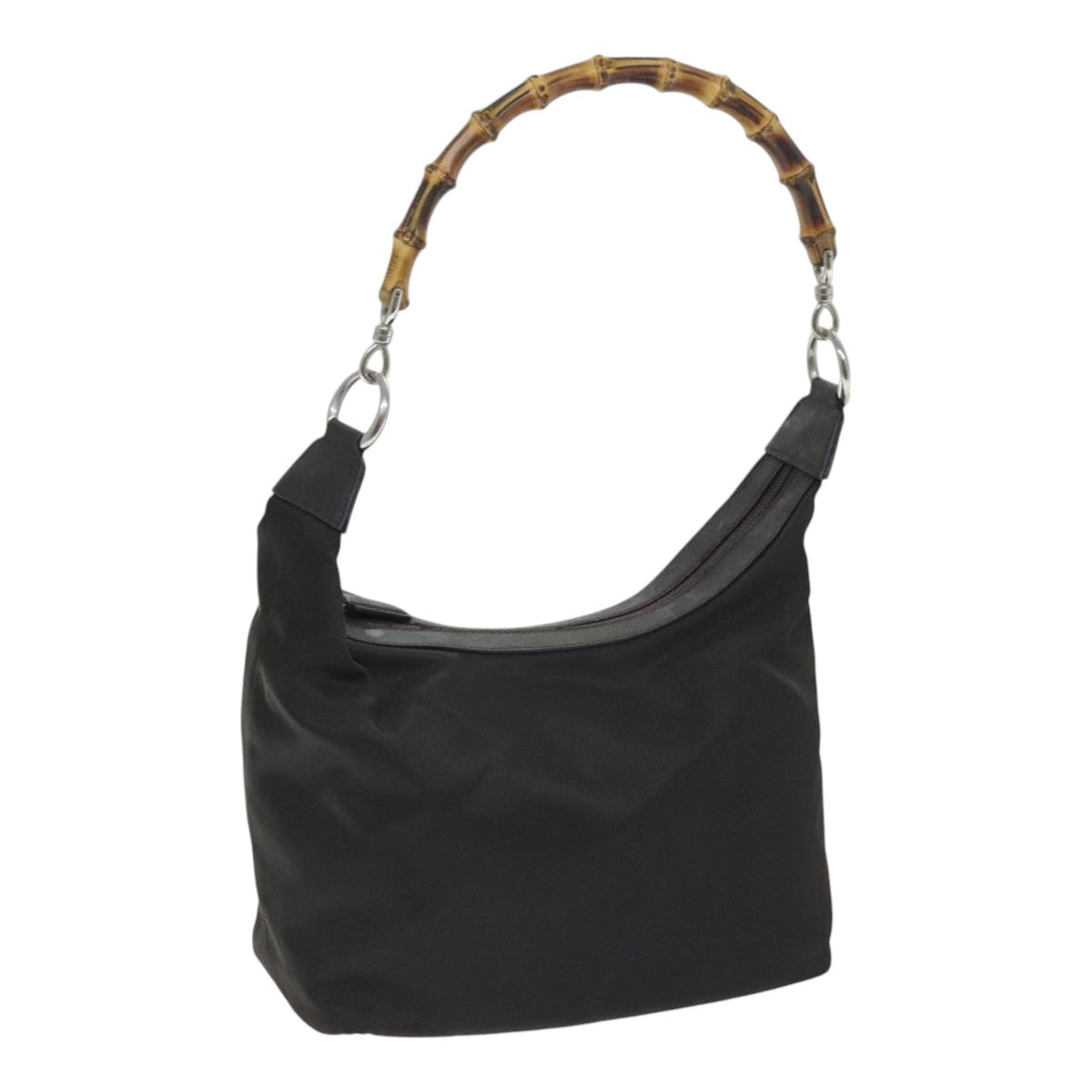 Gucci Bamboo Brown Synthetic Handbag ()