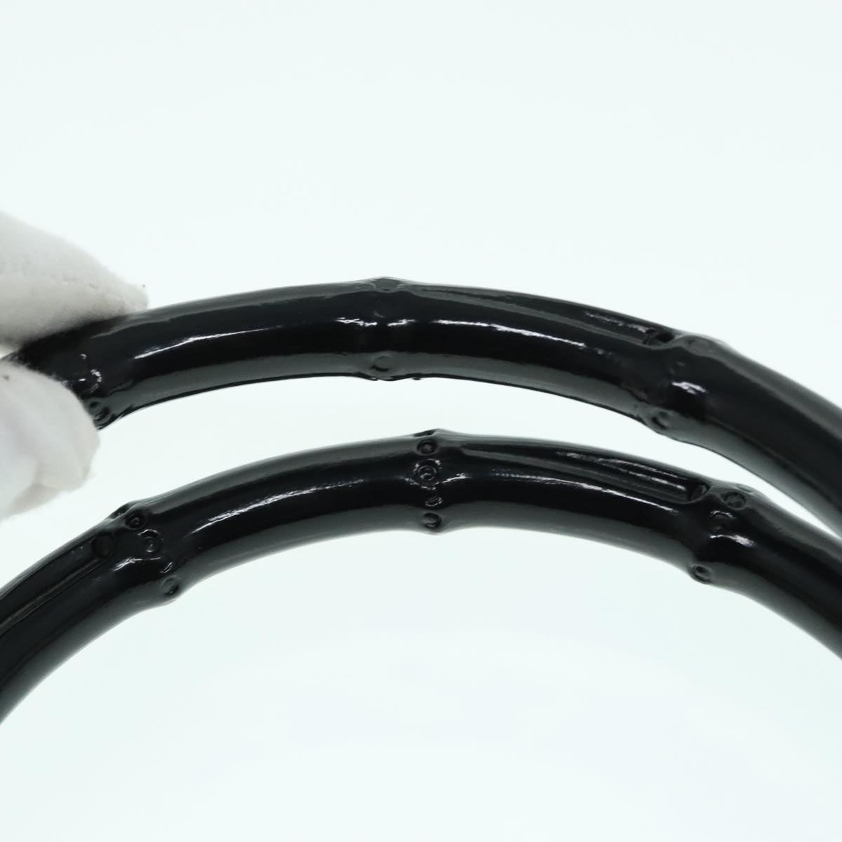 Gucci Bamboo Black Leather Handbag ()