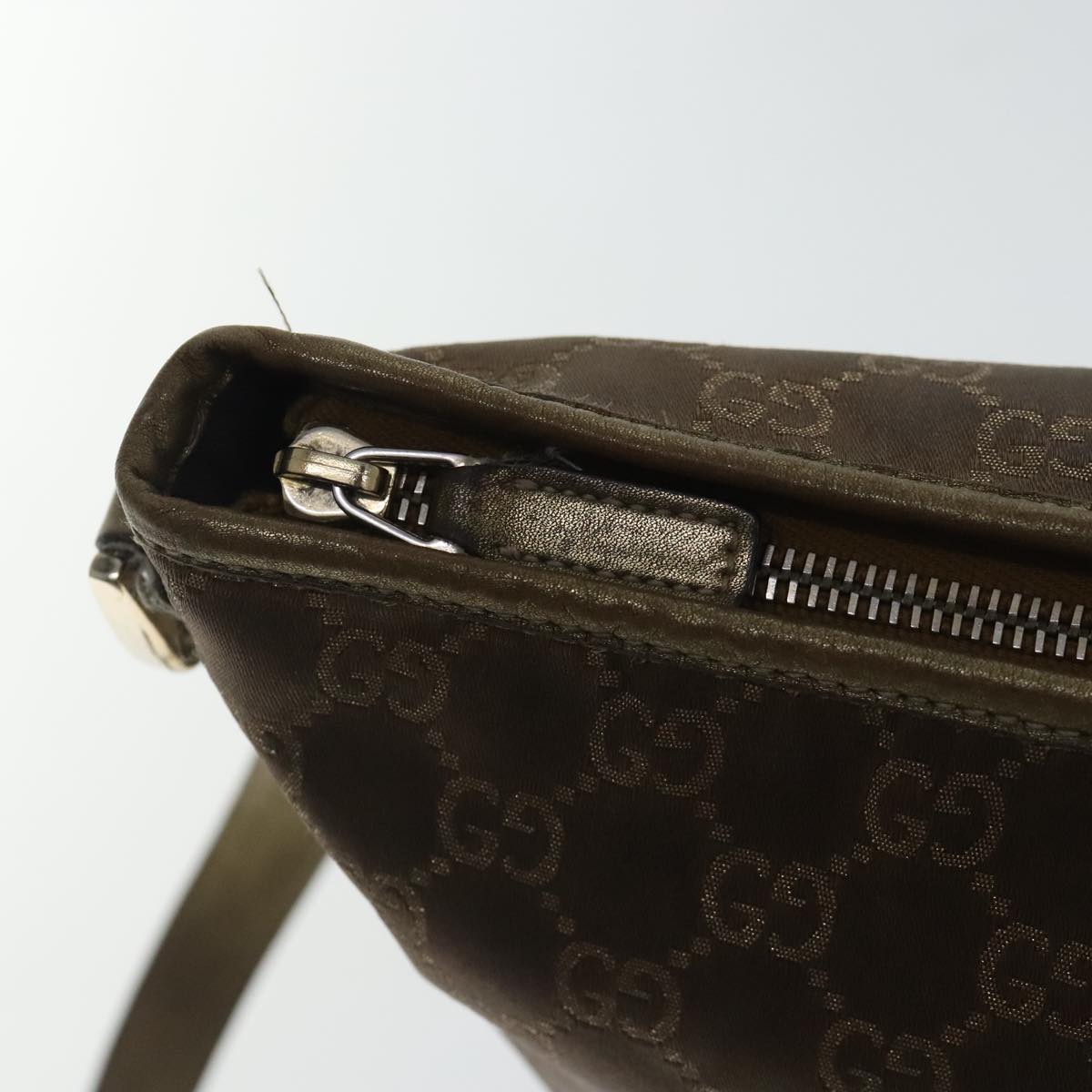 Gucci Abbey Brown Canvas Shoulder Bag ()