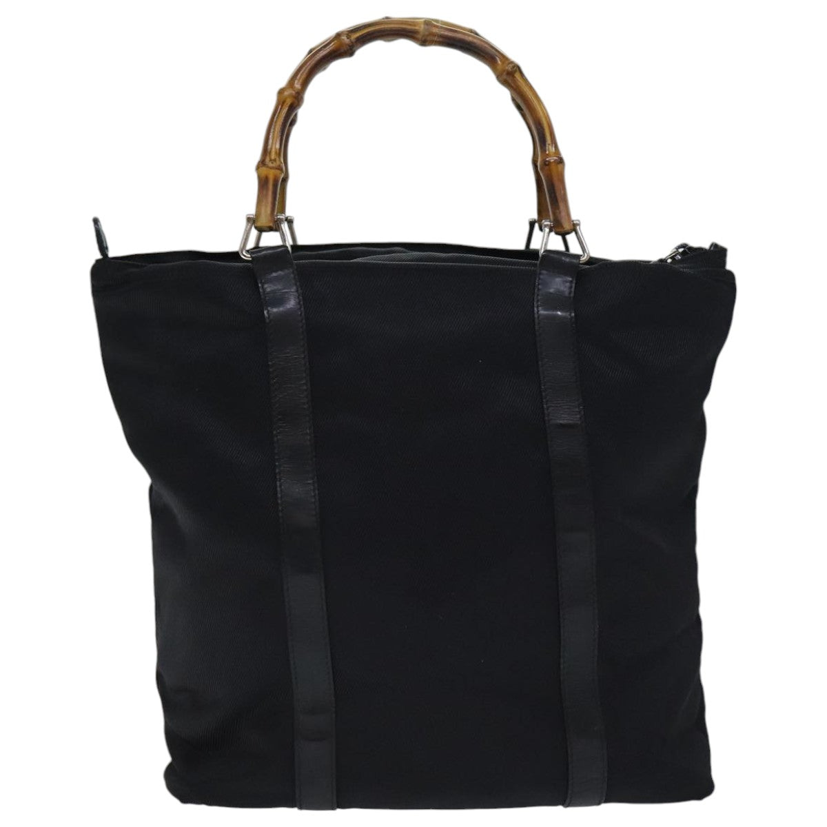 Gucci Bamboo Black Leather Handbag ()