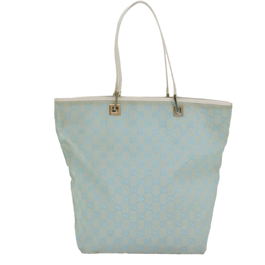 Gucci Gg Canvas Blue Canvas Tote Bag ()
