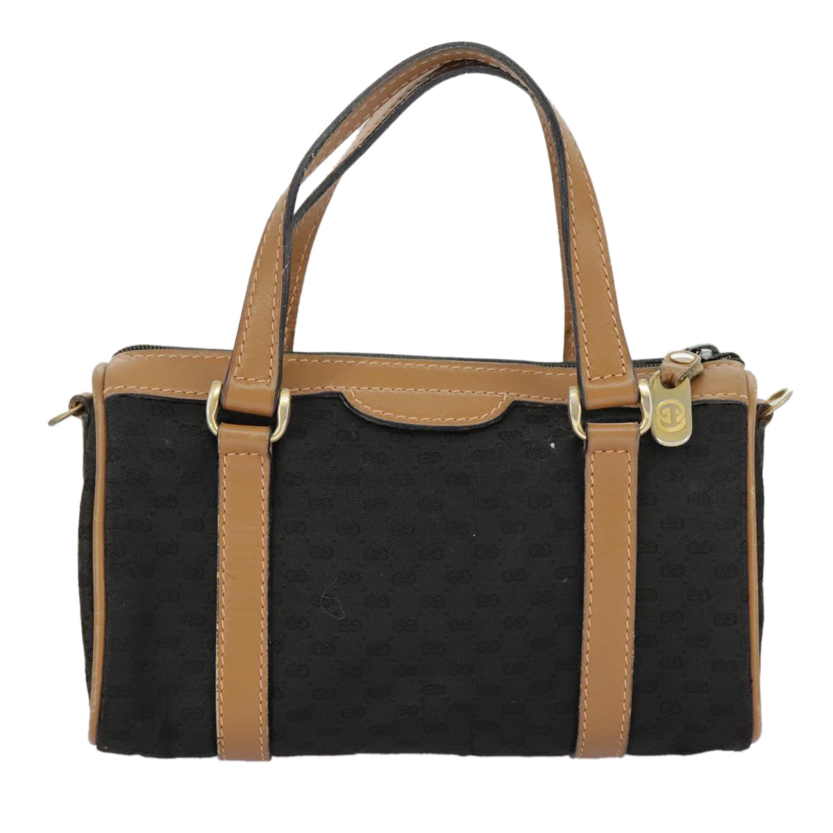 Gucci Micro Small Gg Canvas Black Canvas Handbag ()