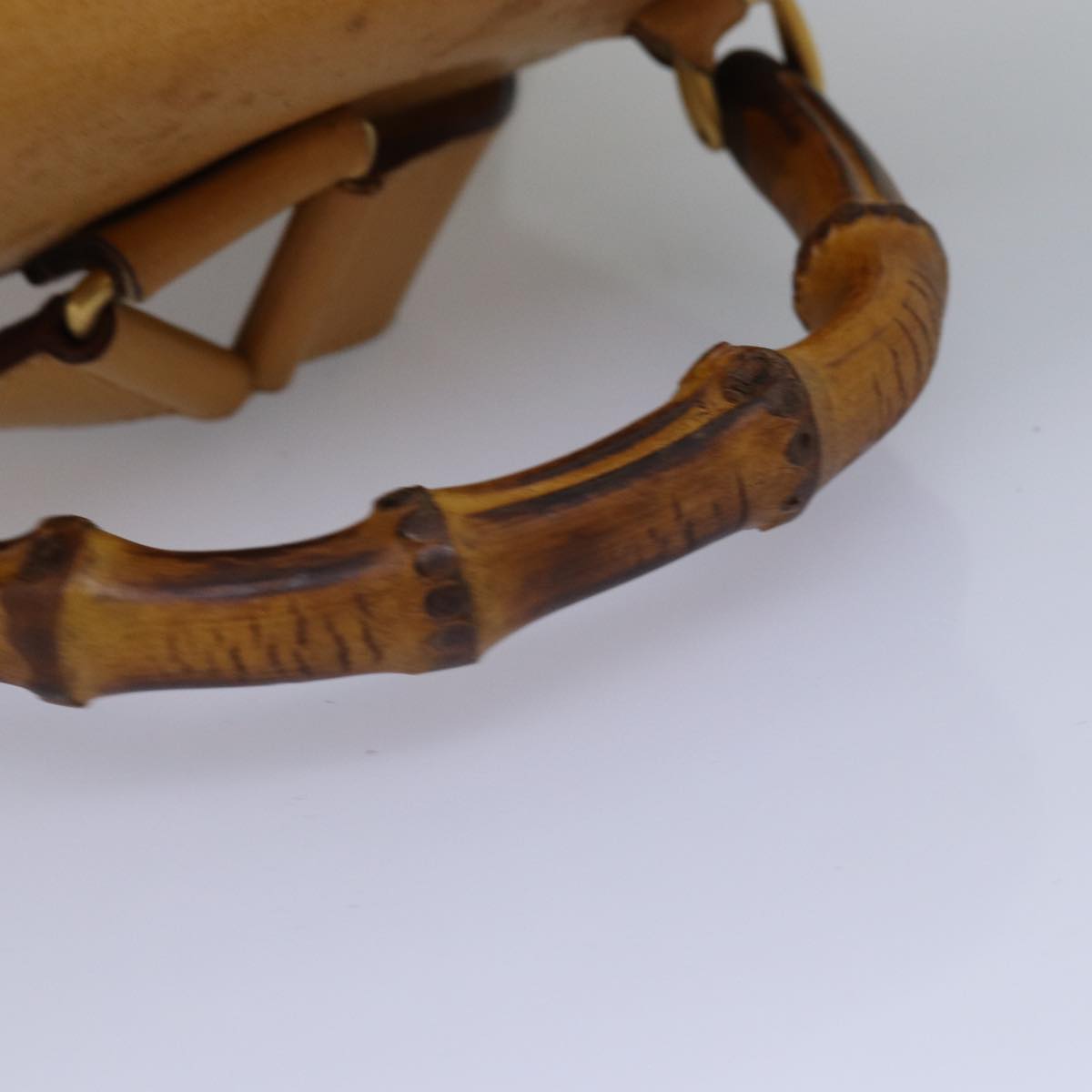 Gucci Bamboo Yellow Leather Backpack Bag ()