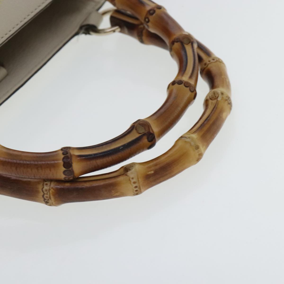 Gucci Bamboo Orange Canvas Shopper Bag ()