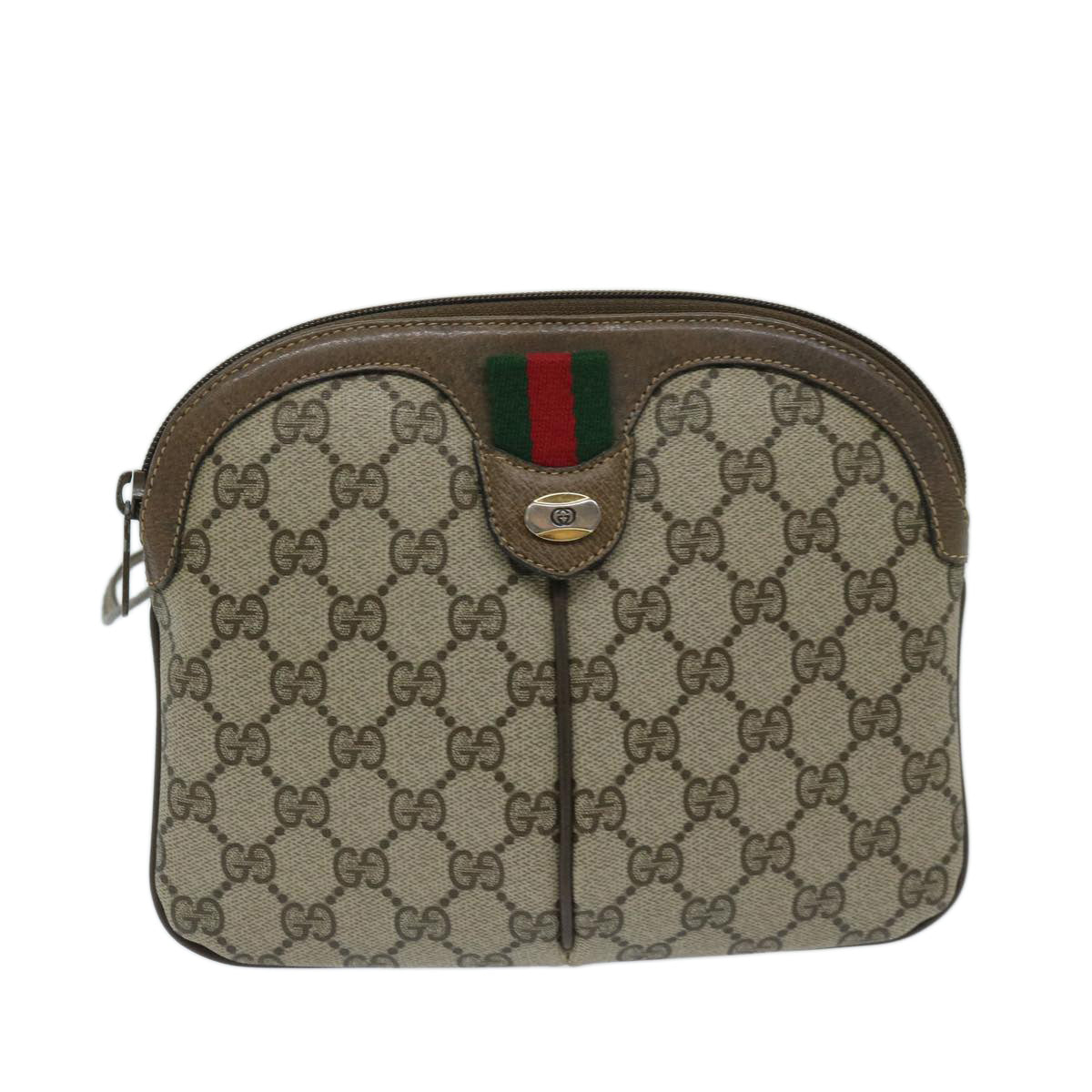 Gucci Ophidia Beige Canvas Shoulder Bag ()