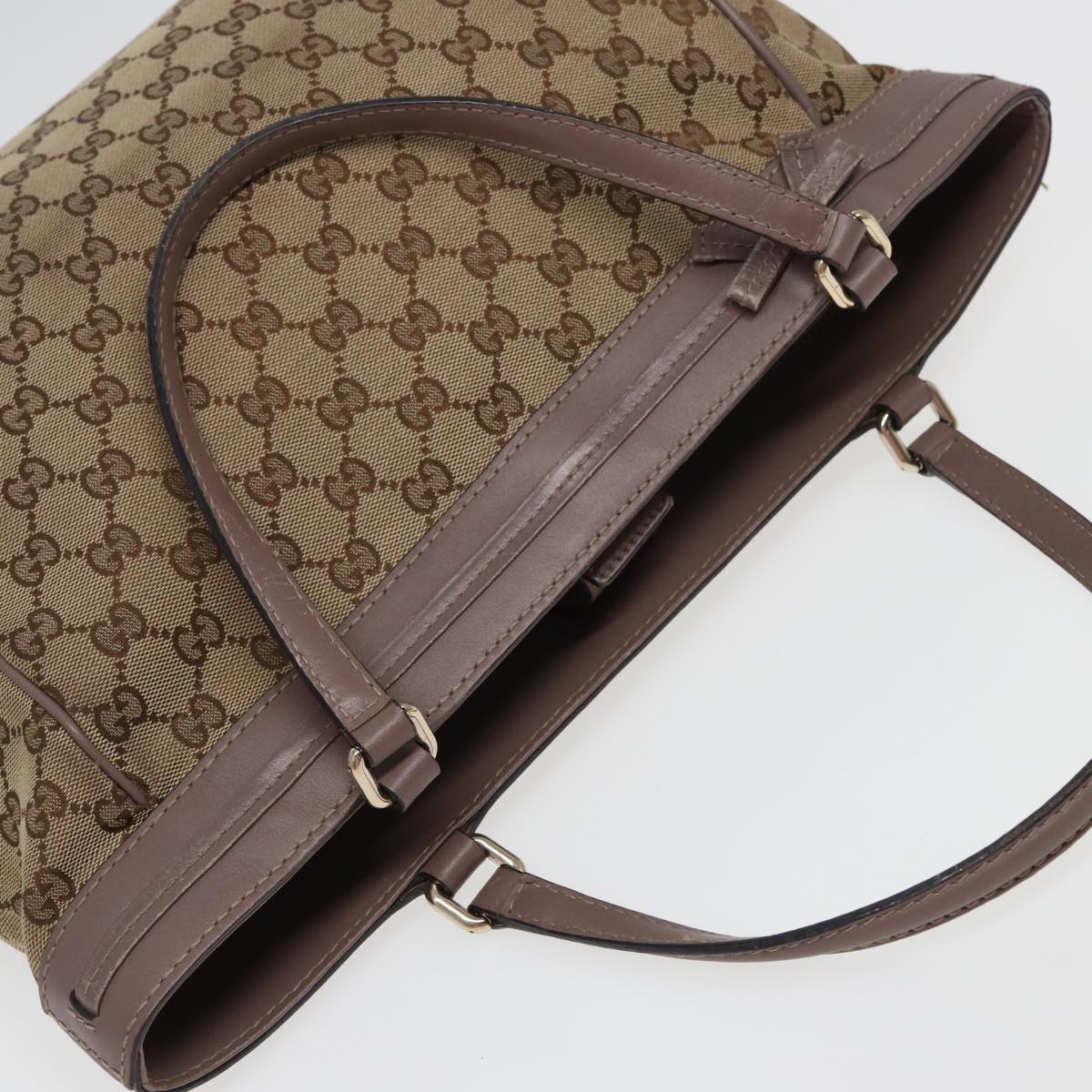 Gucci Mayfair Beige Canvas Tote Bag ()