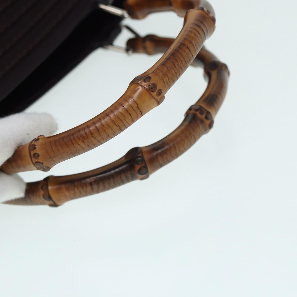 Gucci Bamboo Black Canvas Shoulder Bag ()