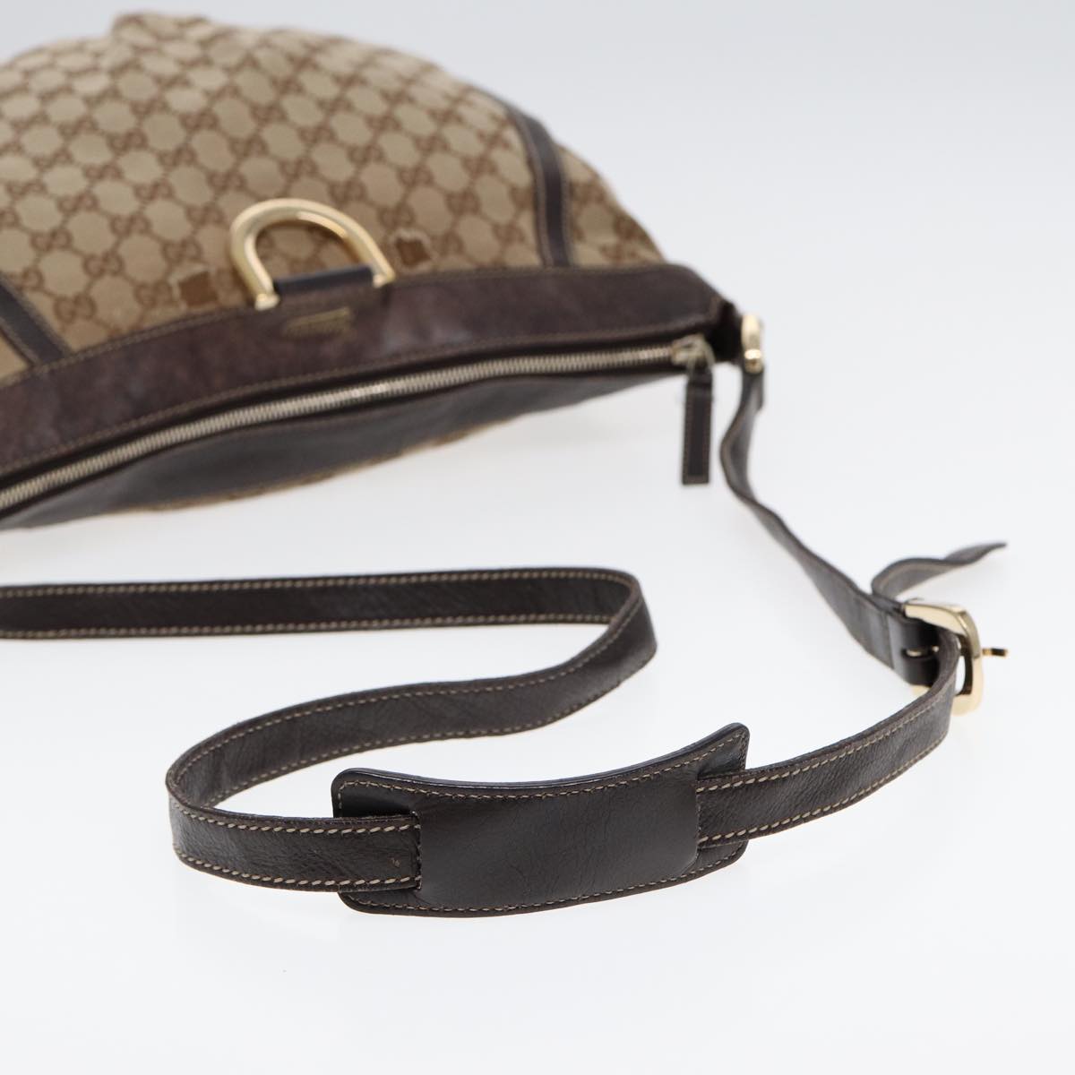 Gucci Abbey Brown Canvas Shoulder Bag ()