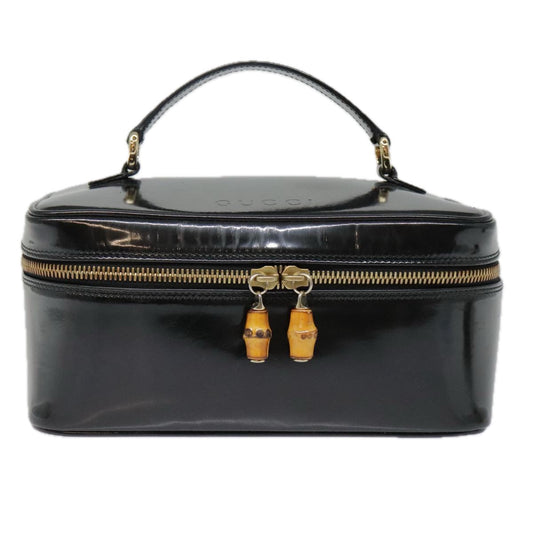 Gucci Bamboo Black Patent Leather Clutch Bag ()
