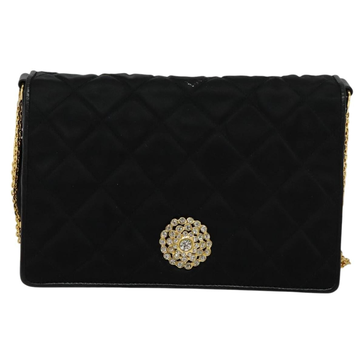 Chanel Black Silk Shoulder Bag ()