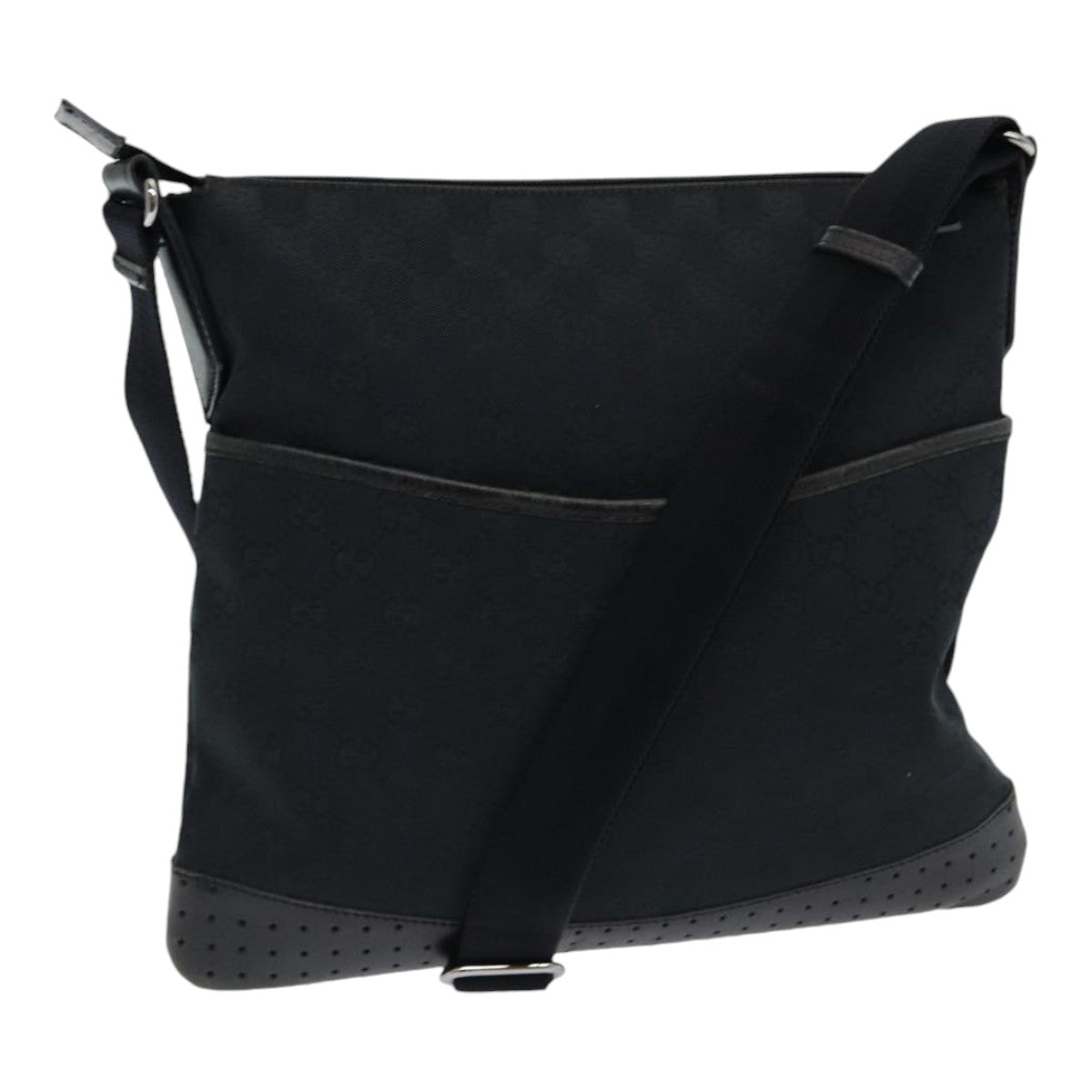 Gucci Gg Canvas Black Canvas Shoulder Bag ()