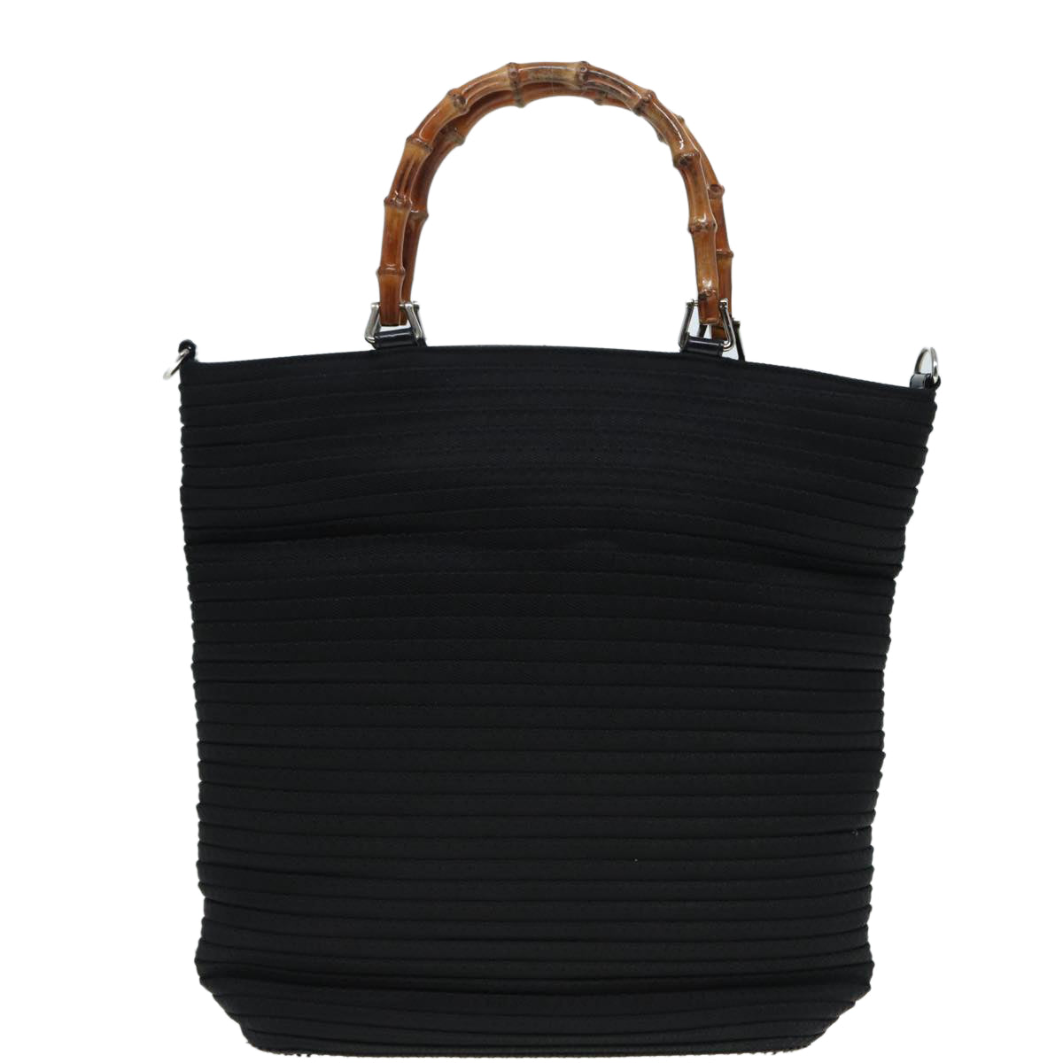 Gucci Bamboo Black Synthetic Shoulder Bag ()