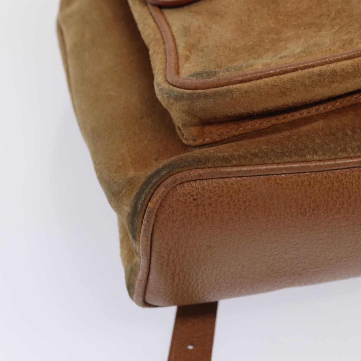 Gucci Bamboo Brown Suede Backpack Bag ()