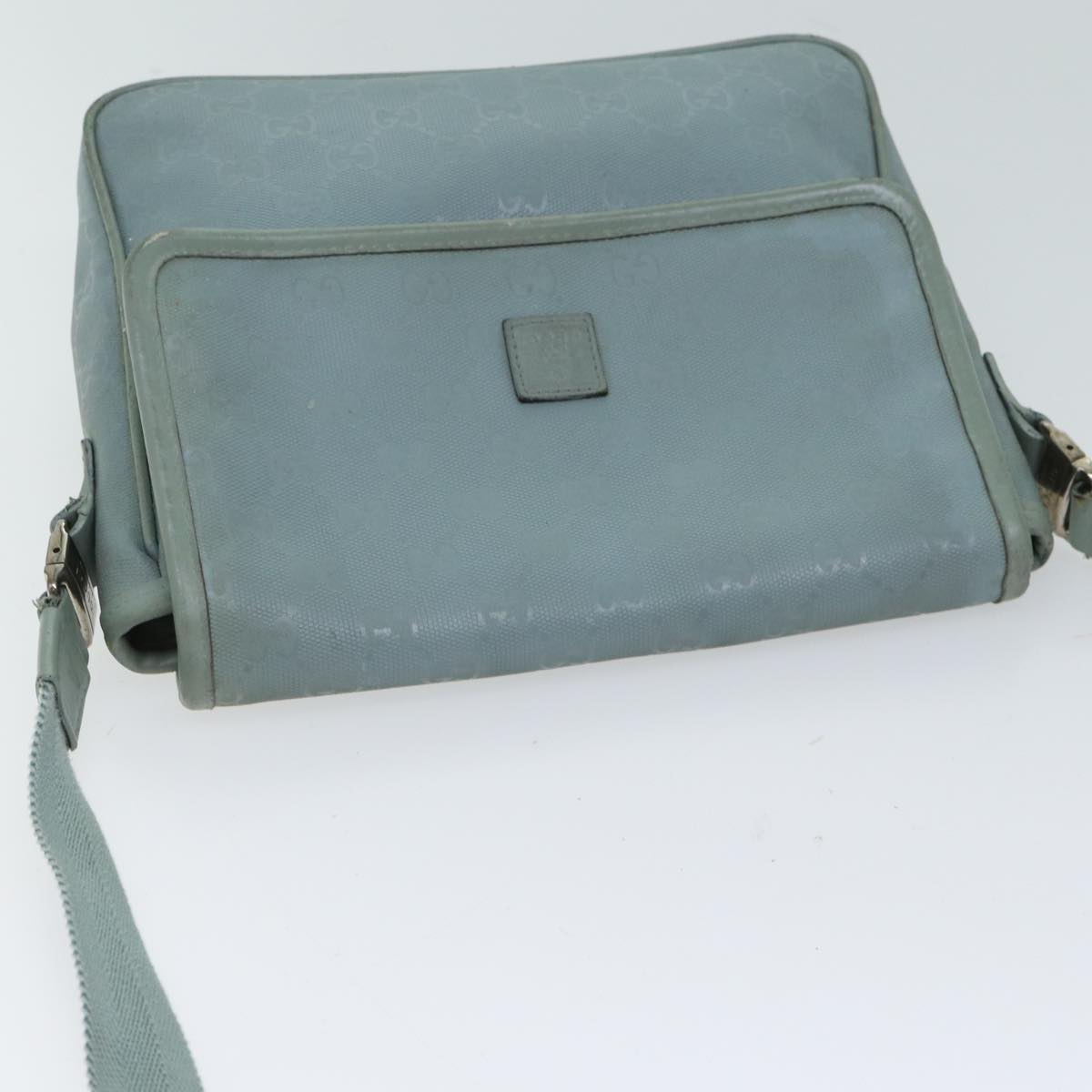 Gucci Gg Canvas Blue Canvas Shoulder Bag ()