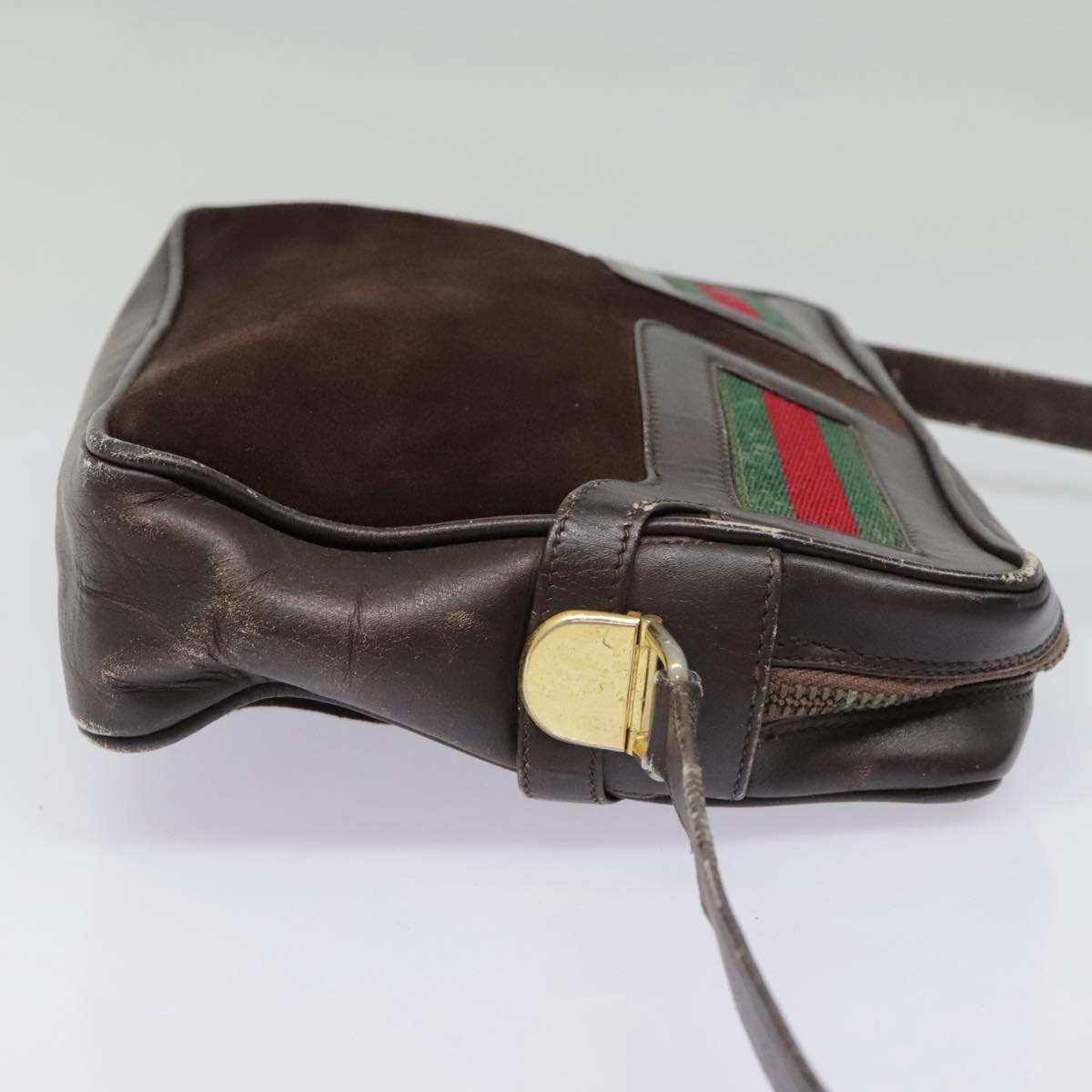 Gucci Sherry Brown Suede Shoulder Bag ()