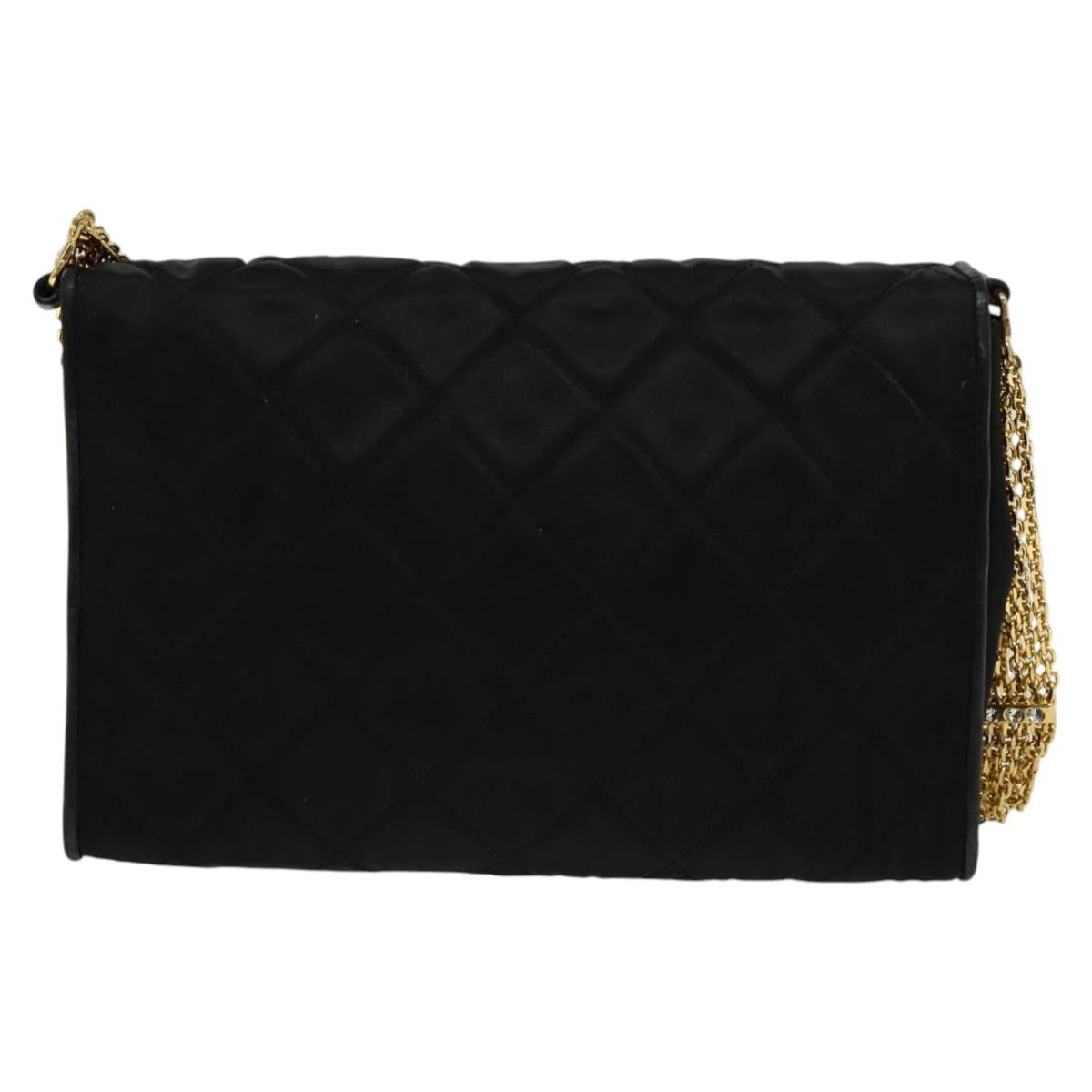 Chanel Black Silk Shoulder Bag ()
