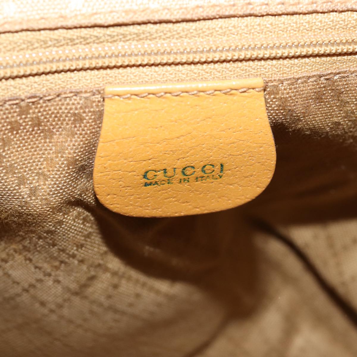 Gucci Bamboo Yellow Leather Backpack Bag ()