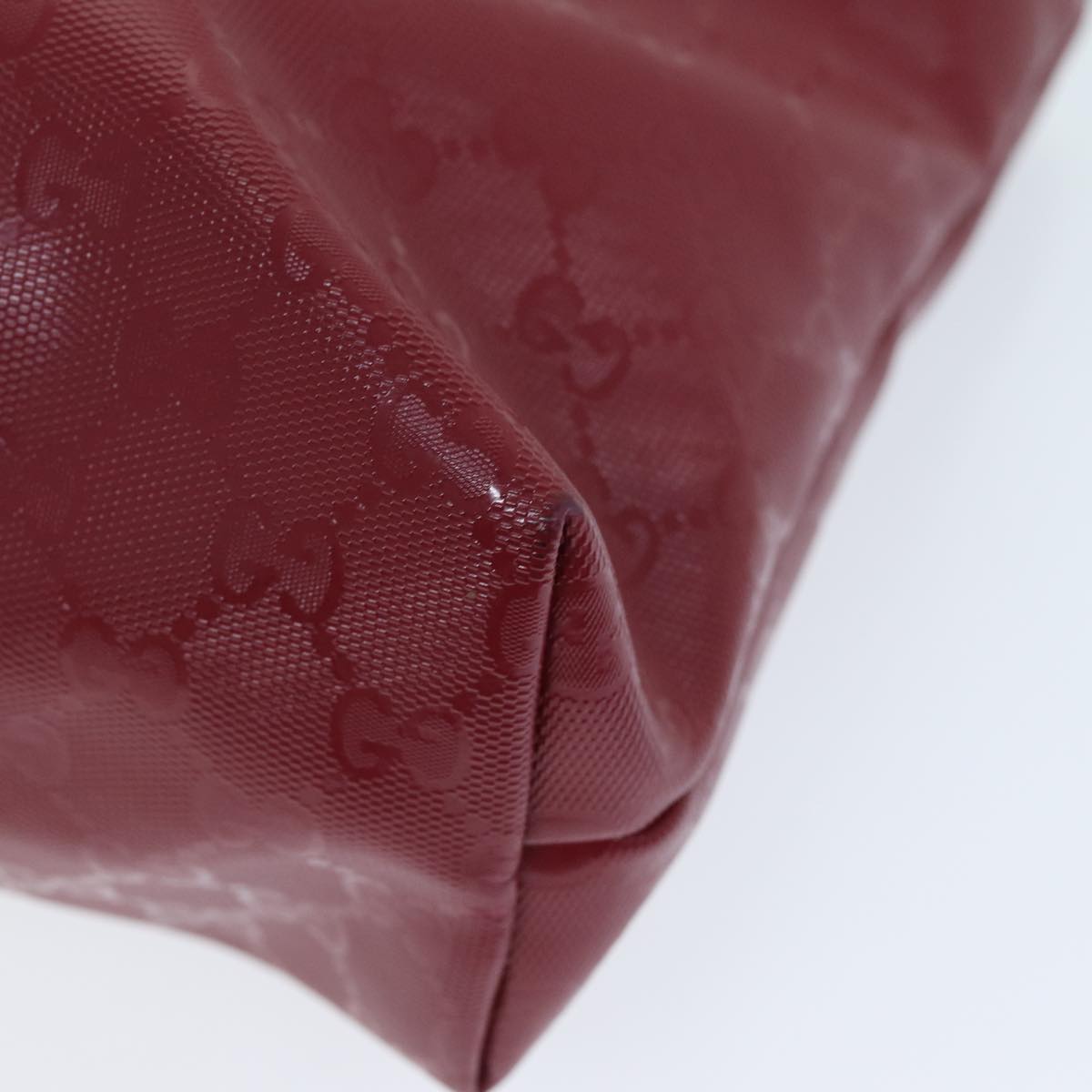 Gucci Gg Supreme Red Leather Tote Bag ()