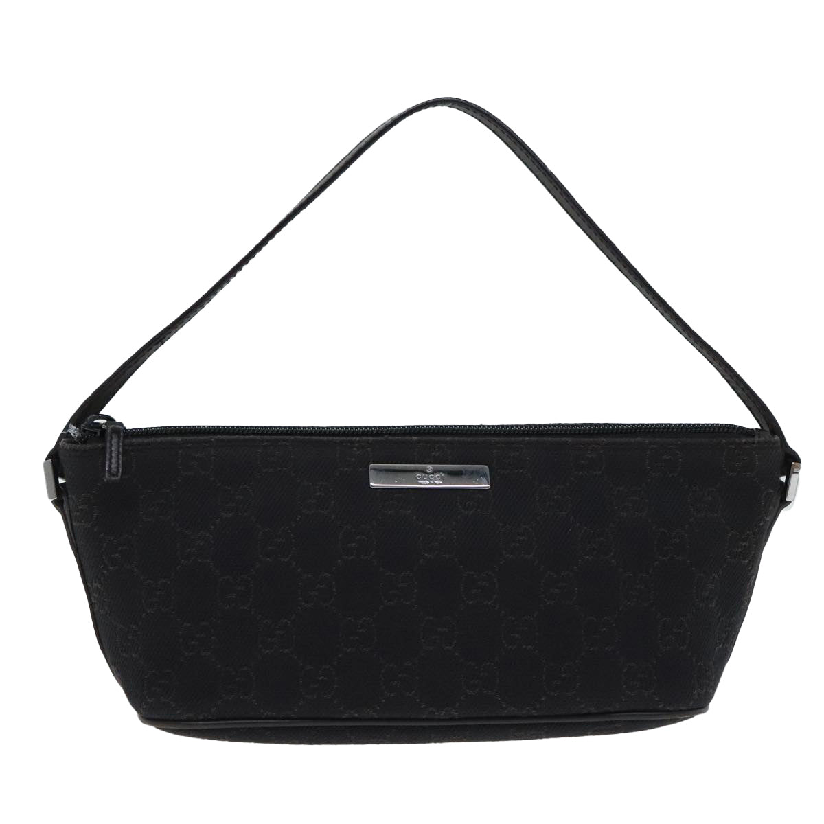 Gucci Baguette Black Canvas Clutch Bag ()