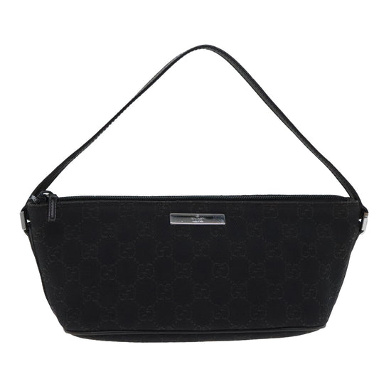 Gucci Baguette Black Canvas Clutch Bag ()