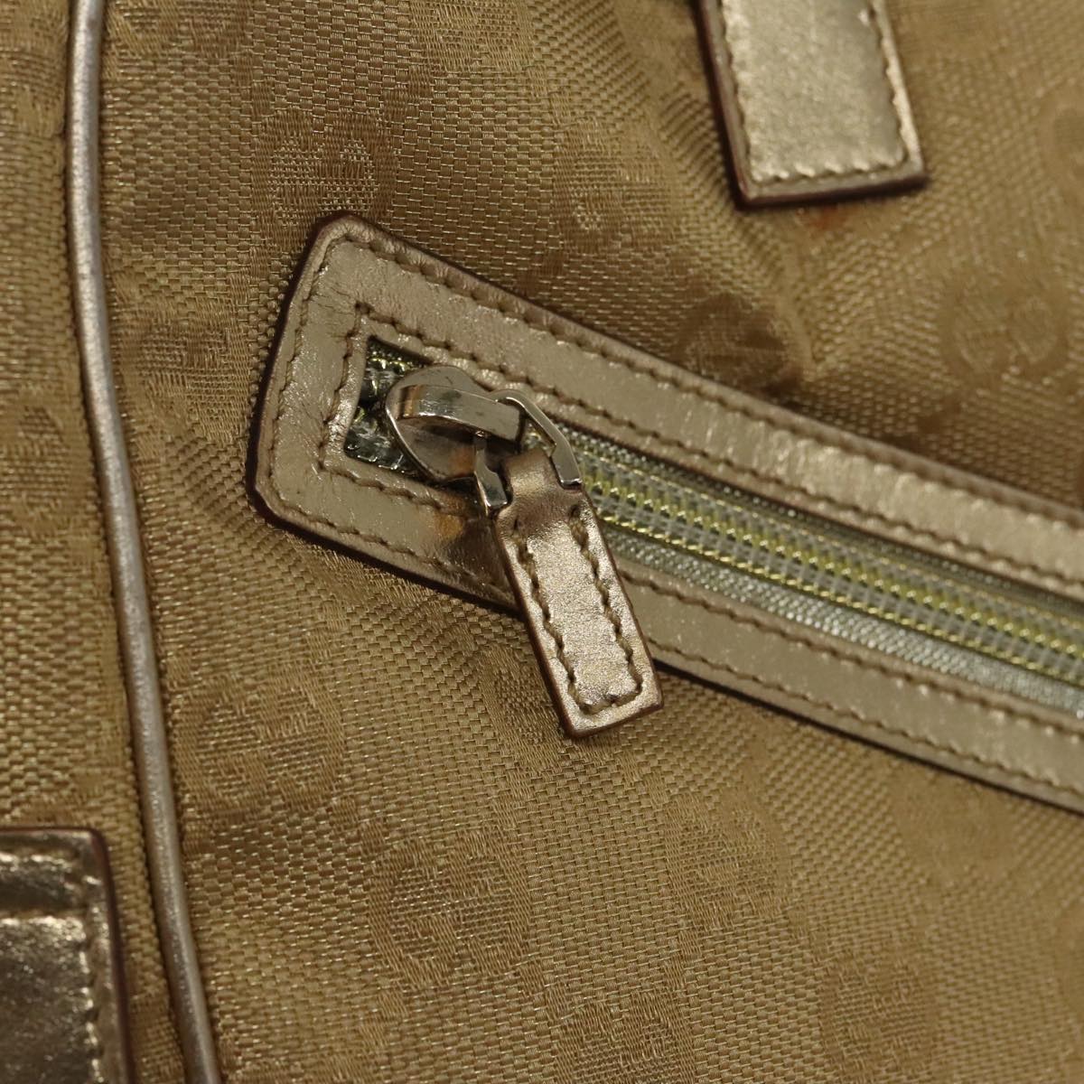 Gucci Gold Canvas Handbag ()