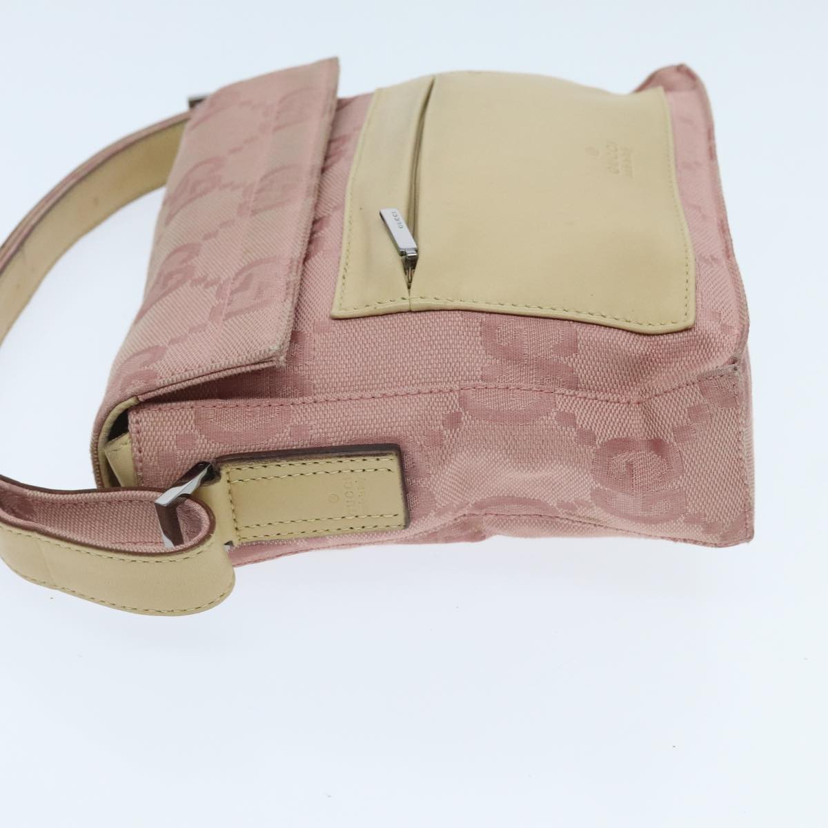 Gucci Gg Canvas Pink Canvas Shoulder Bag ()
