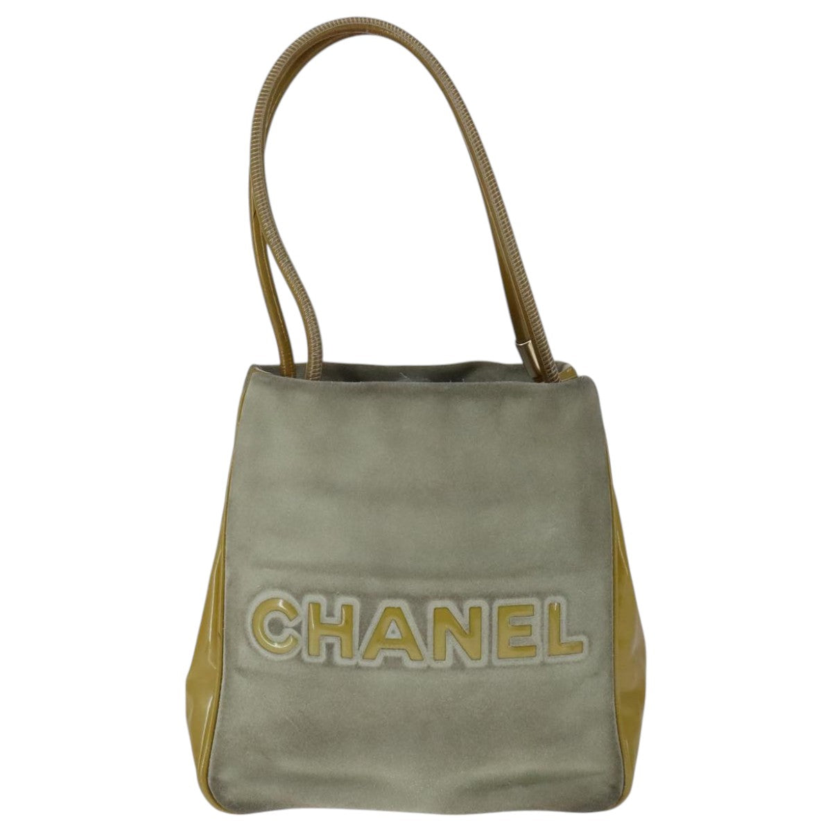 Chanel Camélia Grey Suede Shoulder Bag ()