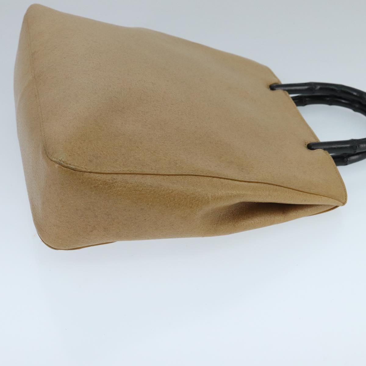 Gucci Bamboo Beige Leather Handbag ()