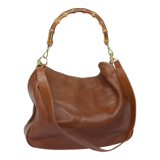 Gucci Bamboo Brown Leather Shoulder Bag ()