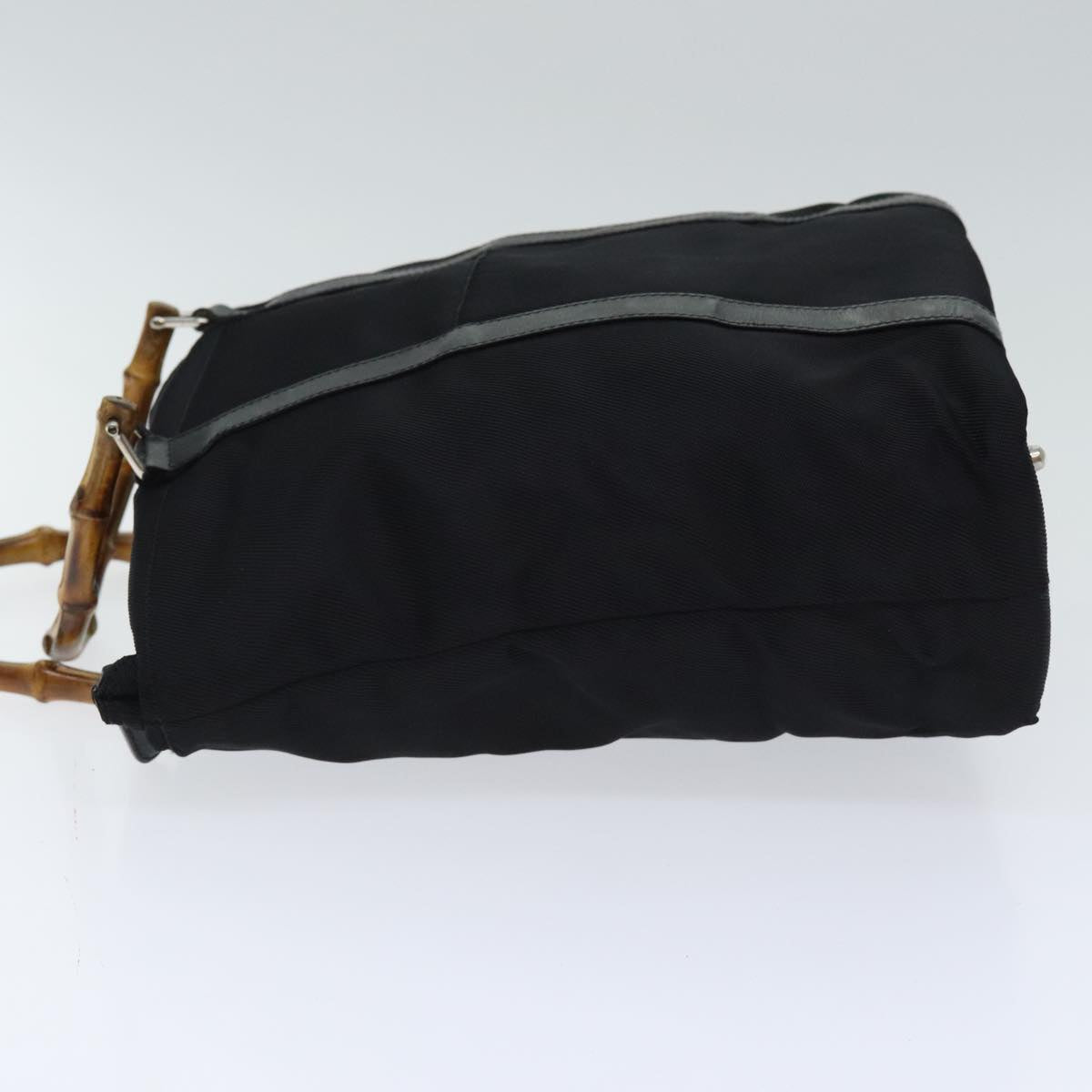 Gucci Bamboo Black Leather Handbag ()