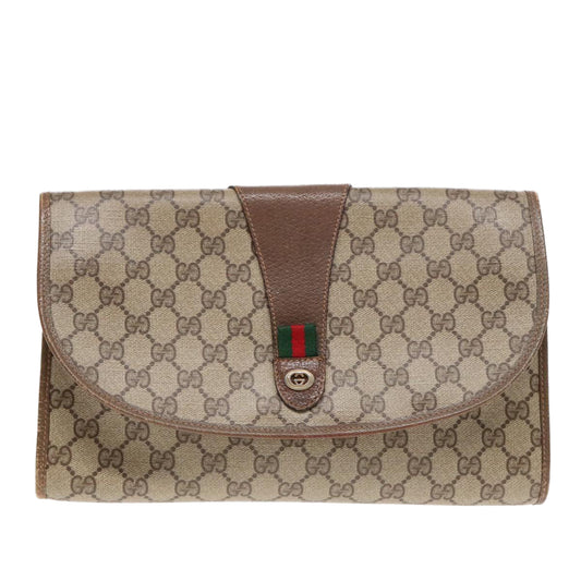 Gucci Beige Canvas Clutch Bag ()