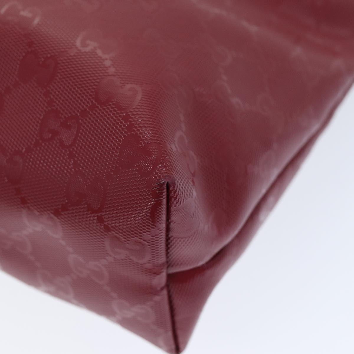 Gucci Gg Supreme Red Leather Tote Bag ()