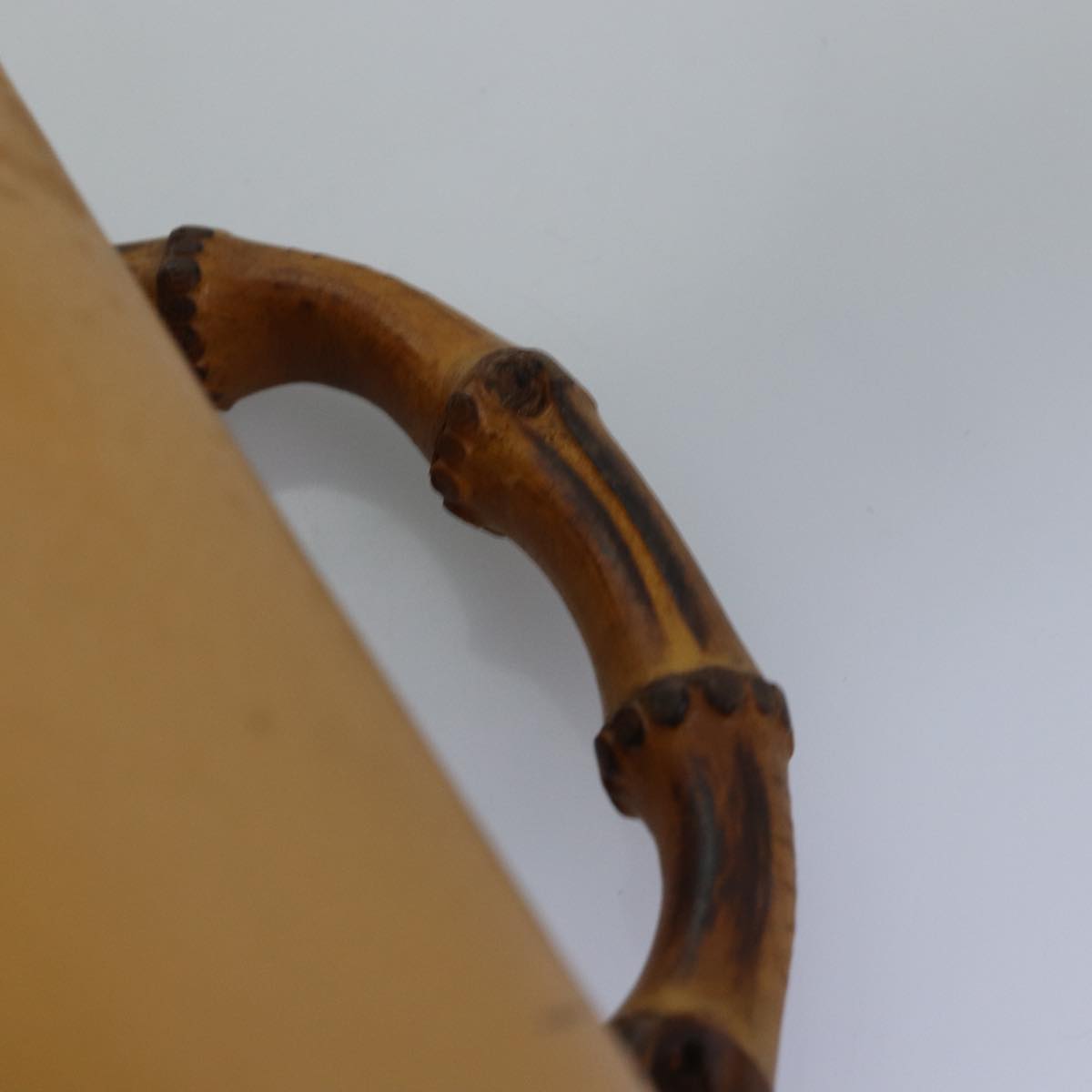 Gucci Bamboo Yellow Leather Backpack Bag ()