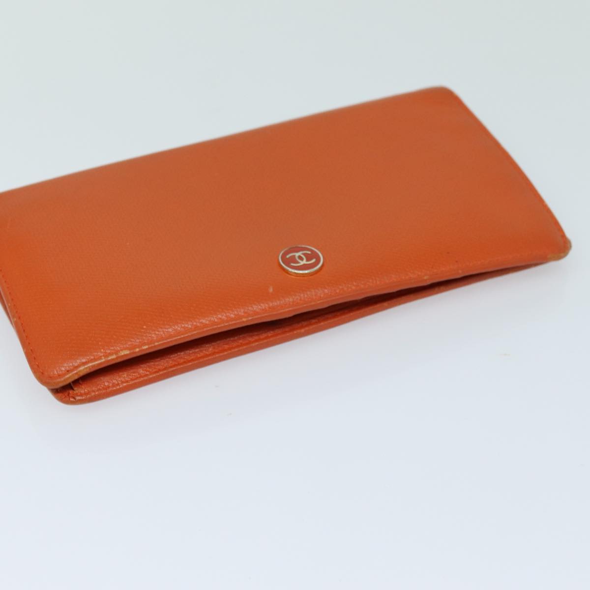 Chanel Orange Leather Wallet  ()