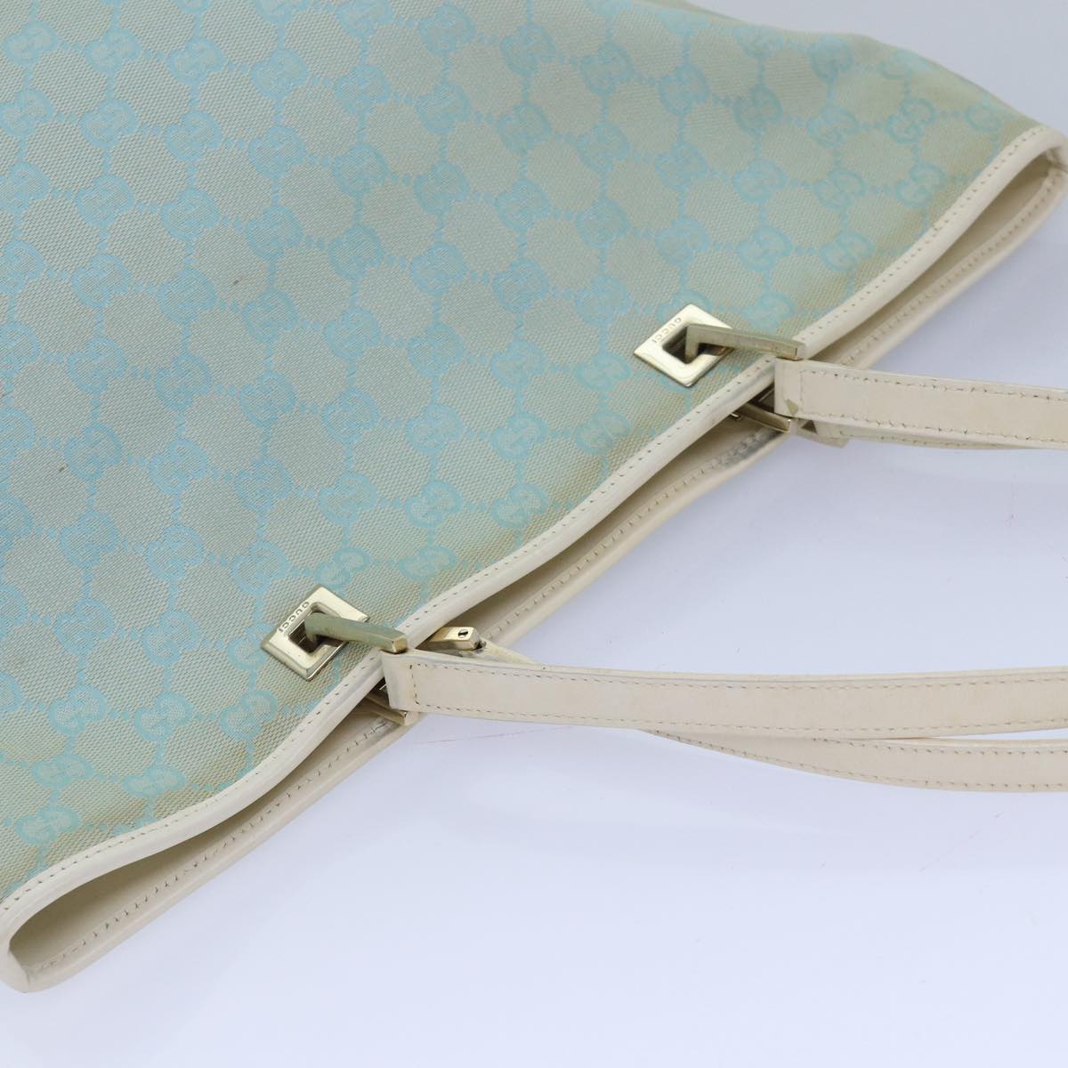 Gucci Gg Canvas Blue Canvas Tote Bag ()