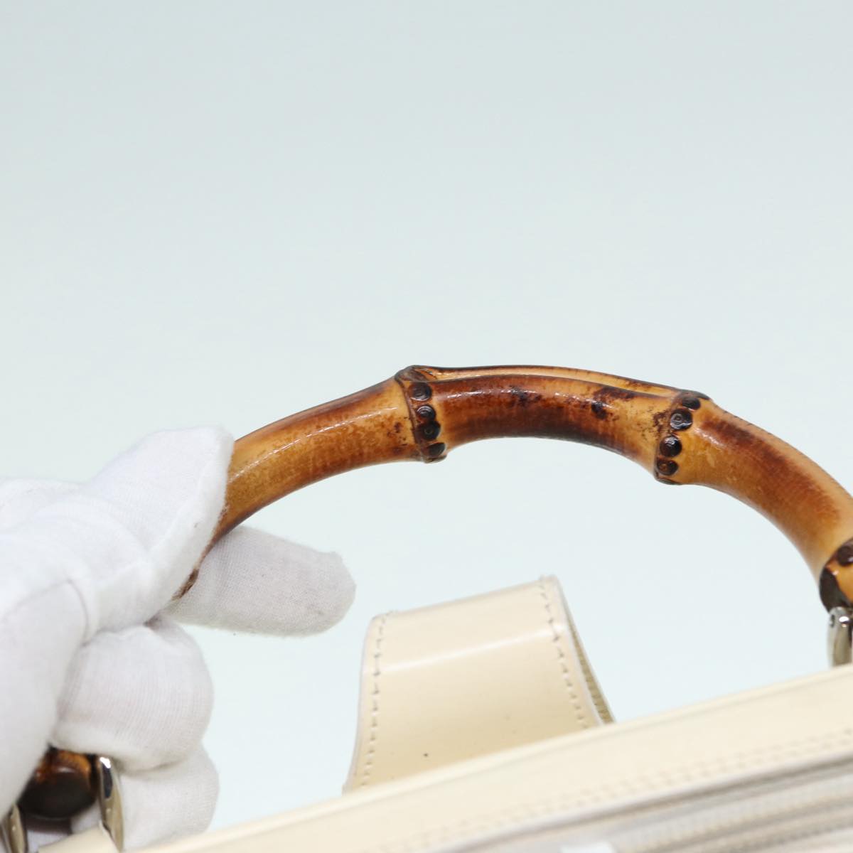 Gucci Bamboo White Leather Shoulder Bag ()