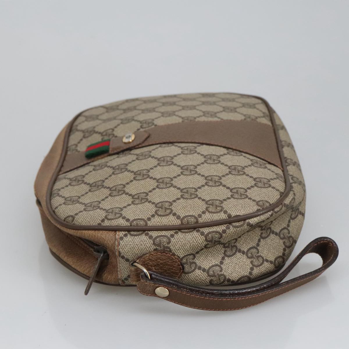 Gucci Sherry Beige Canvas Clutch Bag ()