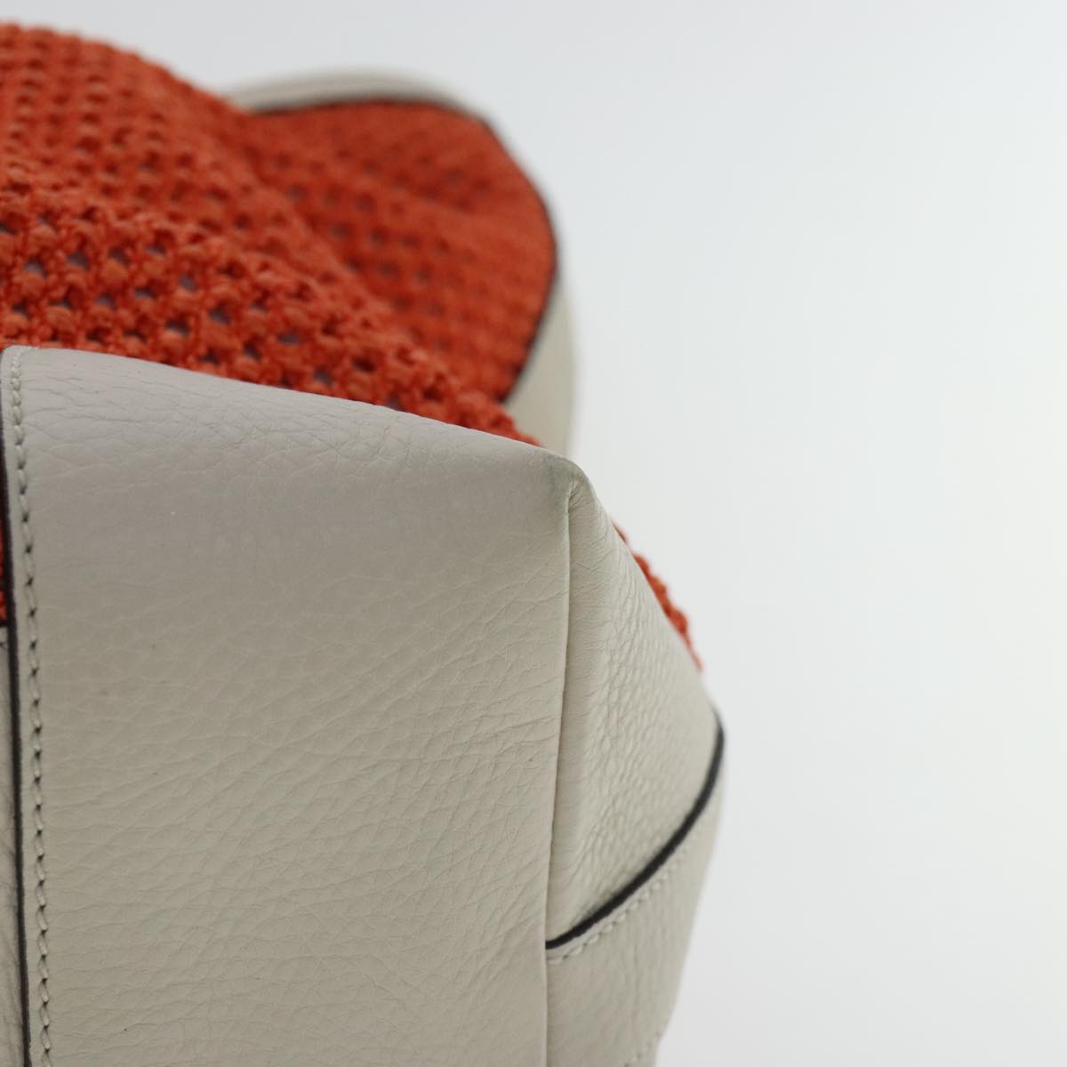 Gucci Bamboo Orange Canvas Shopper Bag ()