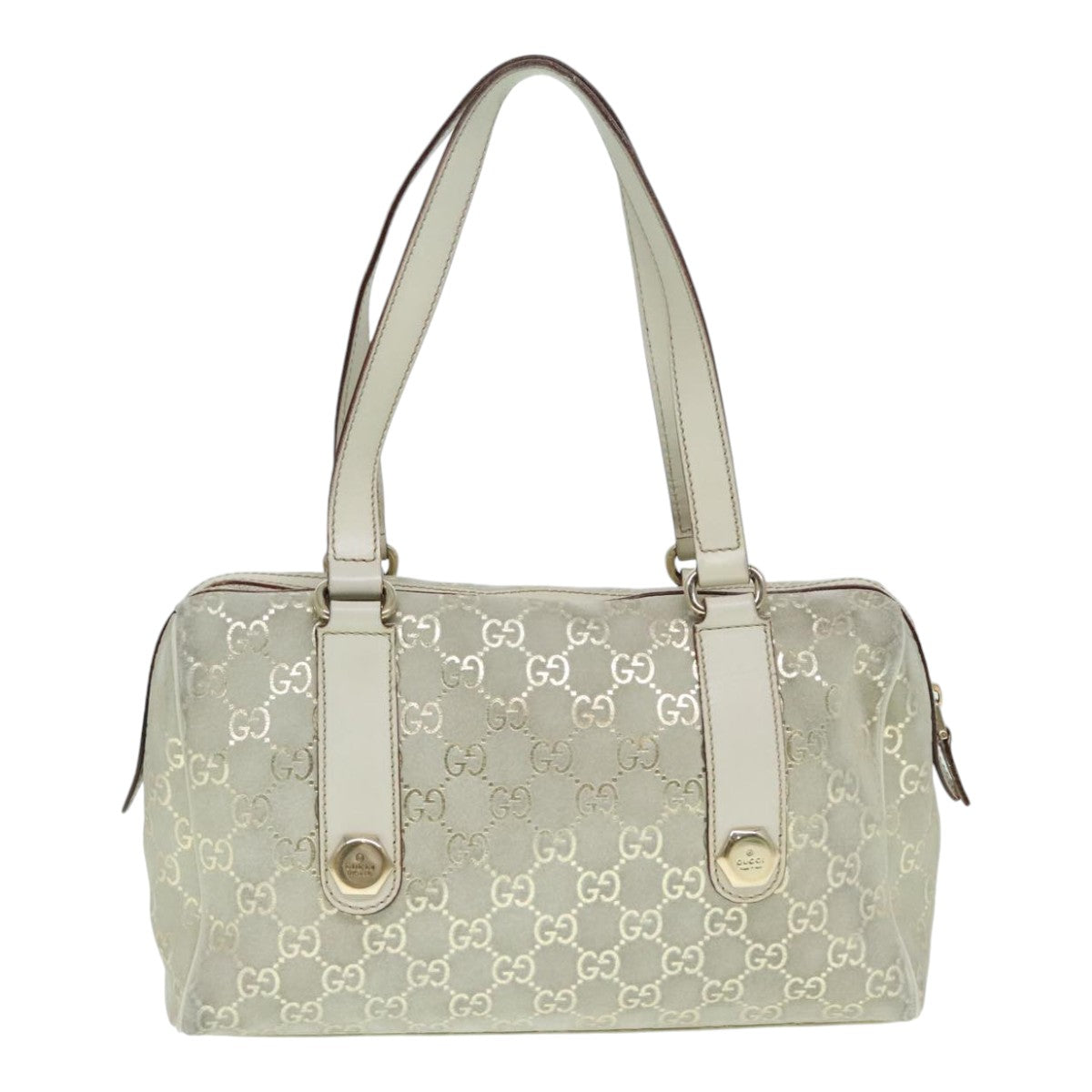 Gucci Boston Grey Canvas Handbag ()