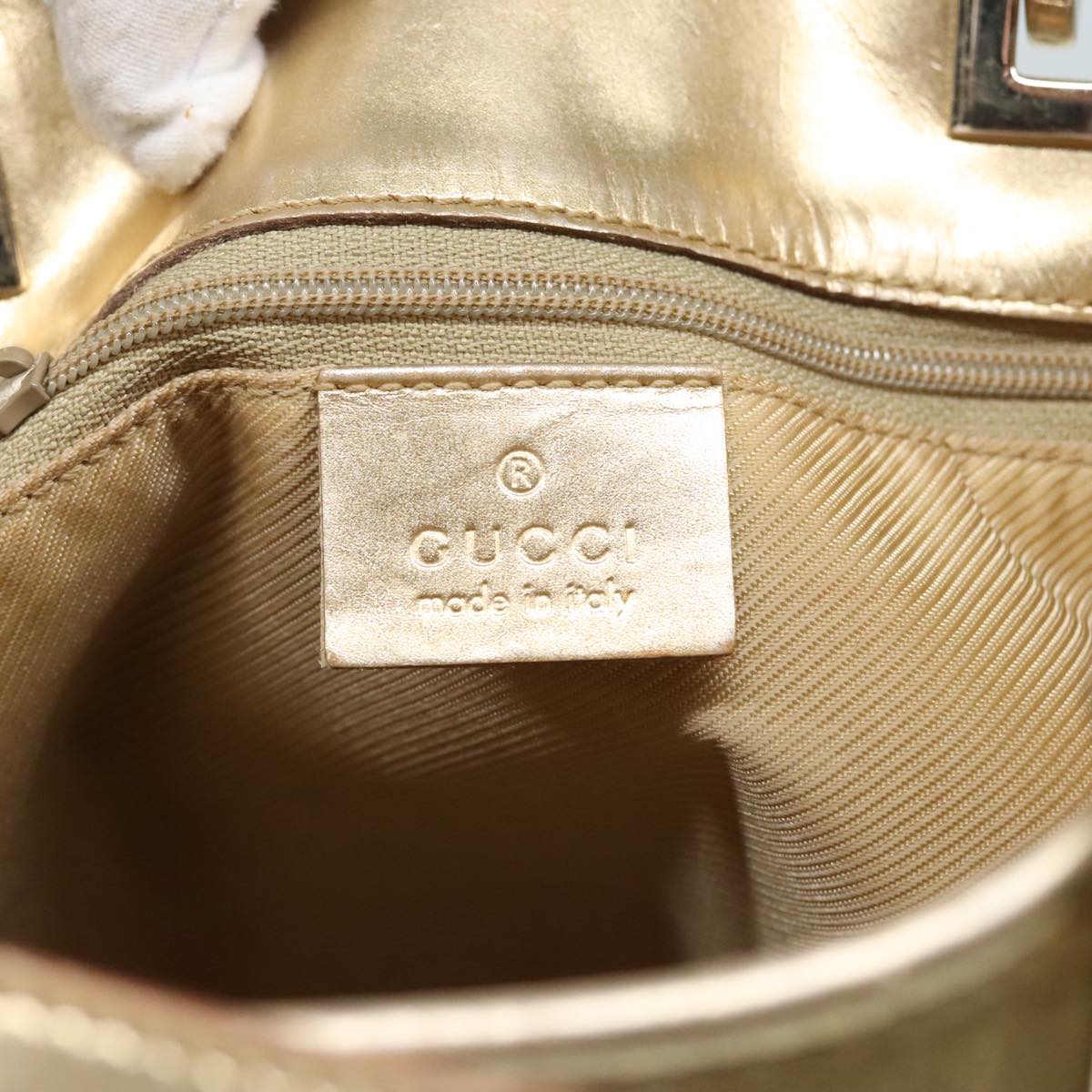 Gucci Gg Canvas Gold Canvas Tote Bag ()