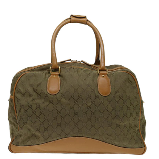 Gucci Gg Canvas Khaki Canvas Travel Bag ()