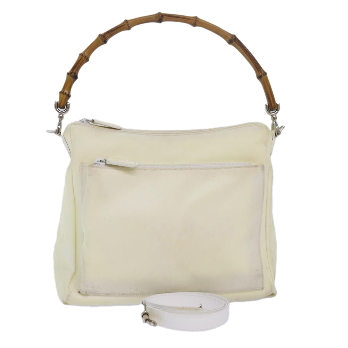 Gucci Bamboo White Synthetic Shoulder Bag ()