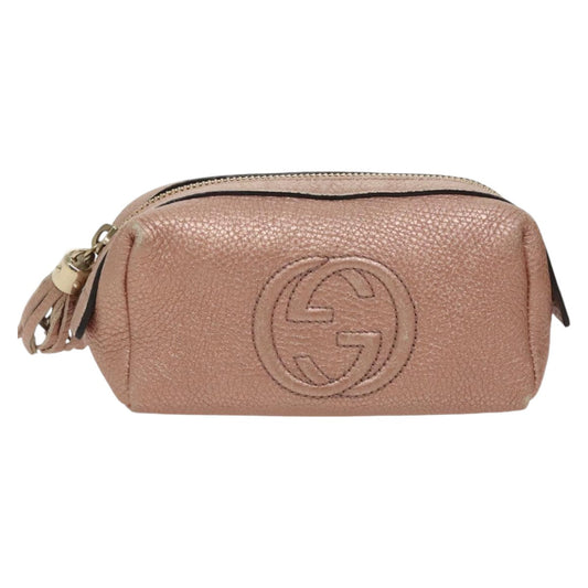 Gucci Soho Gold Leather Clutch Bag ()